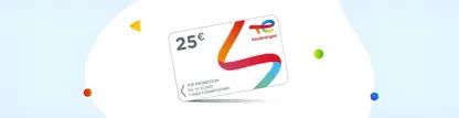Carte cadeau TotalEnergies d’une valeur allant de 15 à 150.